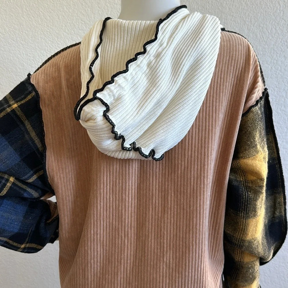 Jaded London Mixed Check Oversized Hoodie - Picture 9 of 9